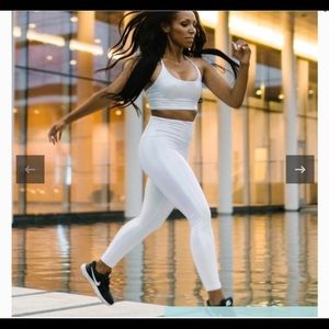 Zyia White Unicorn Luxe Leggings